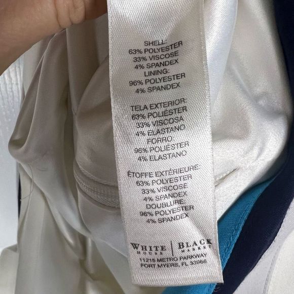 White House‎ Black Market Multicolor Striped Sleeveless Sheath Dress Size 2 - Picture 8 of 15